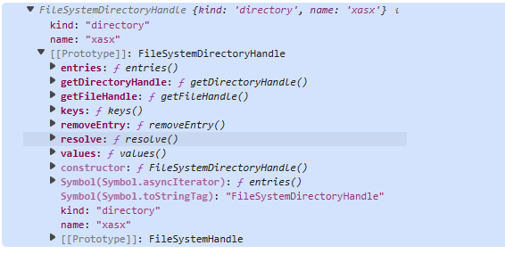 FileSystemDirectoryHandle